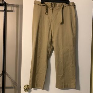 Ann Taylor- Tan Petite Capris Trousers- Size 14